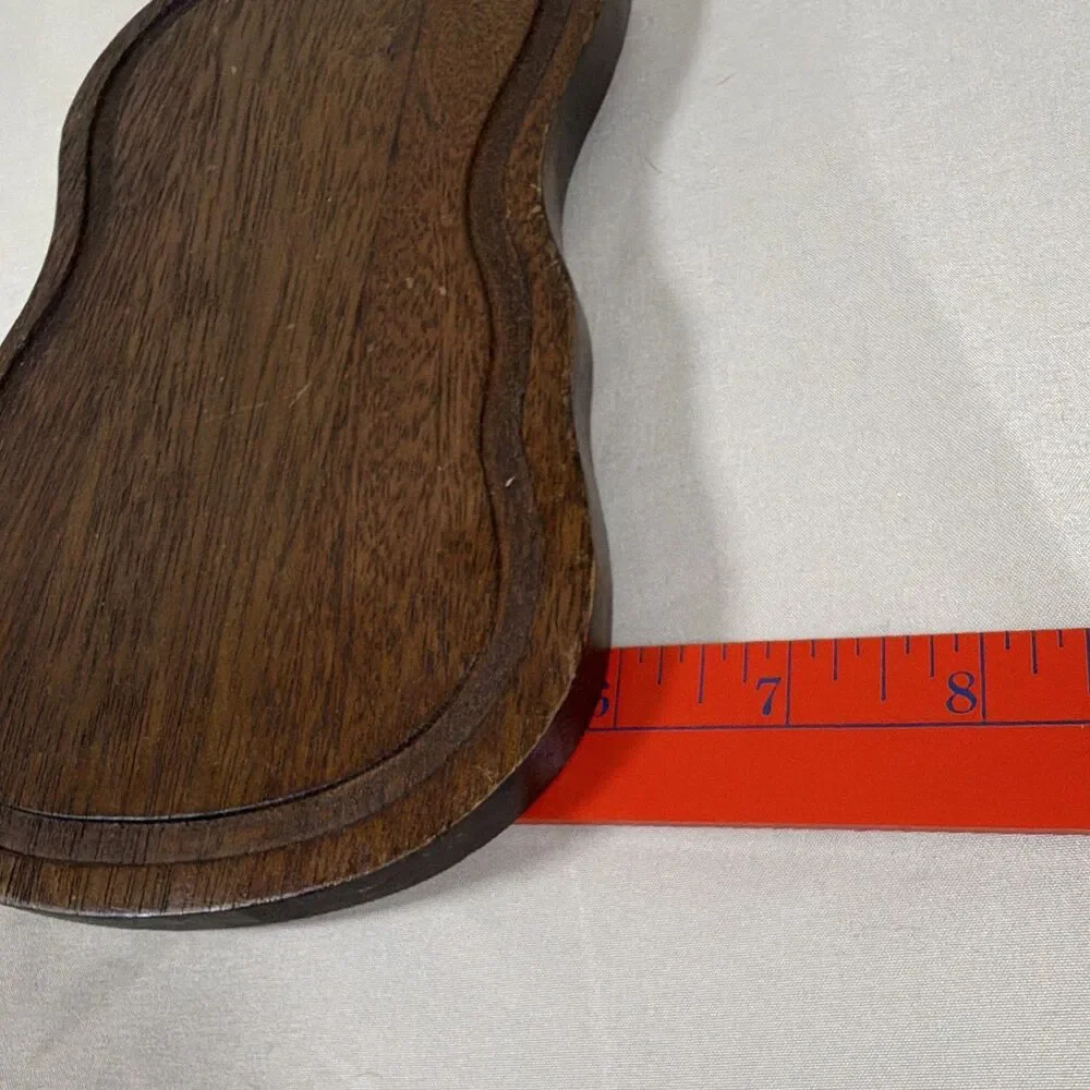 Vintage Norleans Taiwan Wood Guitar Shaped Cutting Cheese Board 14